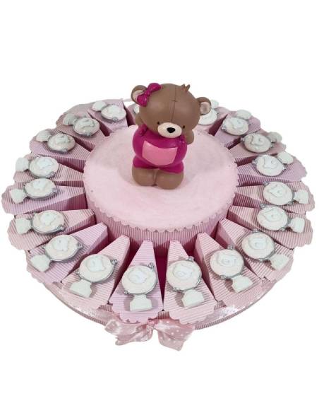Torta bomboniere orsetti bimba mongolfiera calamita