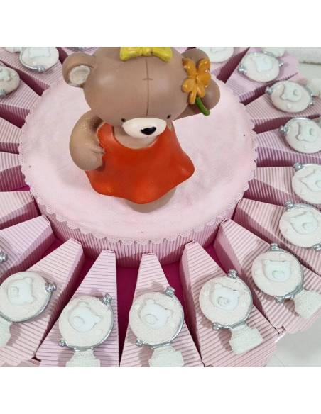 Torta bomboniere orsetti bimba mongolfiera calamita