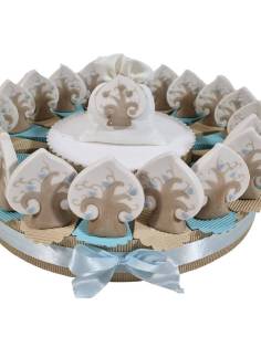 Torta bomboniere albero della vita in porcellana maschio