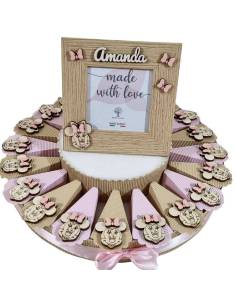 Torta bomboniere Minnie Topolina magnete portafoto personalizzato