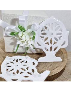 Bomboniere utili sottopentola pumo ceramica bianca