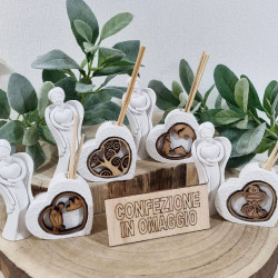 Angie bomboniere profumatori angelo bianco cuore