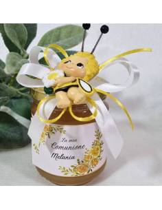 Bomboniere miele con ape magnete per Comunione