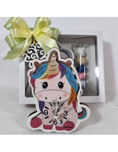 Bomboniere orologi animaletti Battesimo unicorno