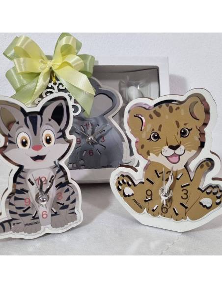 Bomboniere orologi animaletti Battesimo tigre