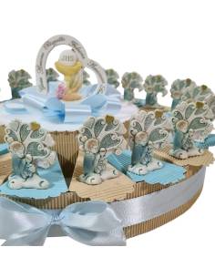 torta bomboniere Comunione maschio albero della vita statuetta bimbo
