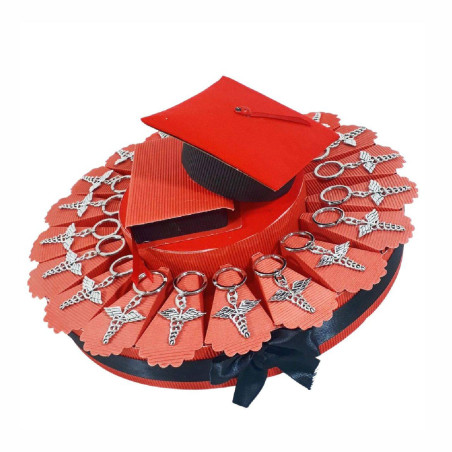 Torta Bomboniera con CADUCEO PORTACHIAVI