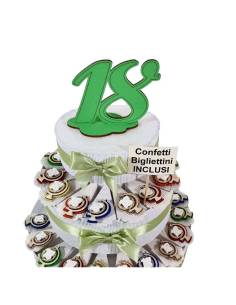 Torta bomboniere 18 anni mappamondo calamite tema viaggio