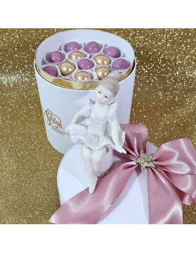 Bomboniere ballerine danza classica porcellana su torta espositiva