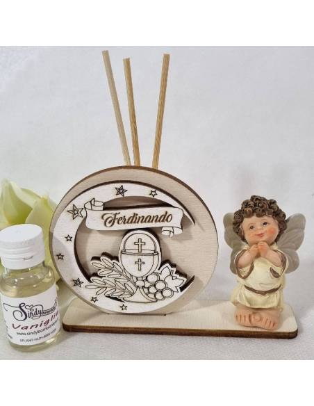 Bomboniere profumatore Prima Comunione angelo personalizzati nome