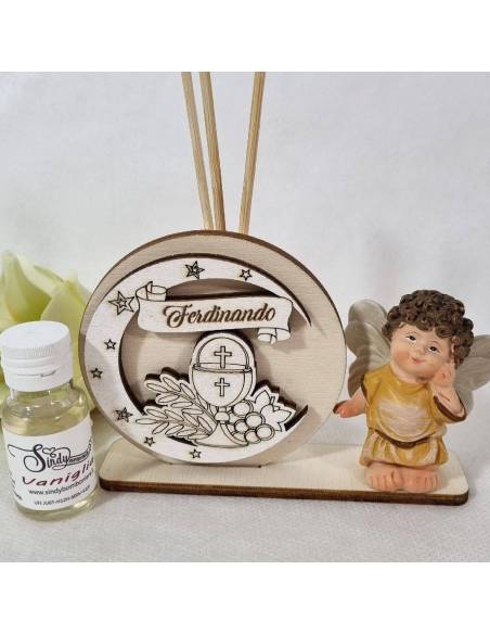 Bomboniere profumatore Prima Comunione angelo personalizzati nome bimbo