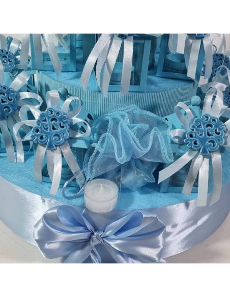 Torta bomboniere lanterne magnete albero della vita