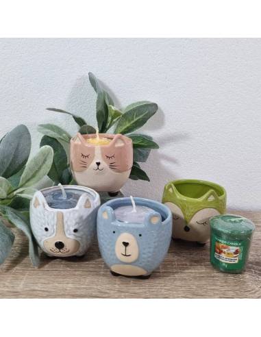 Candele bomboniere vasi animaletti in ceramica