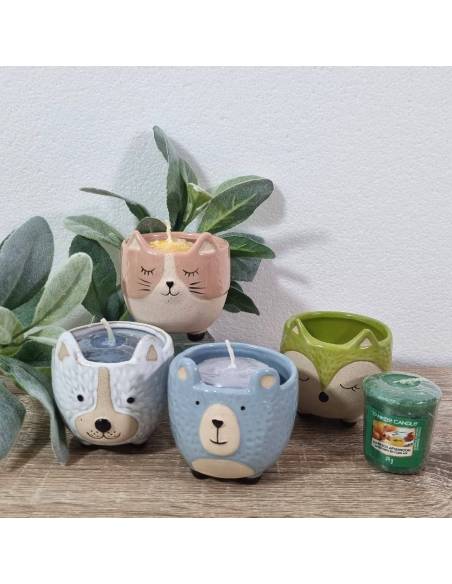 Candele bomboniere vasi animaletti in ceramica