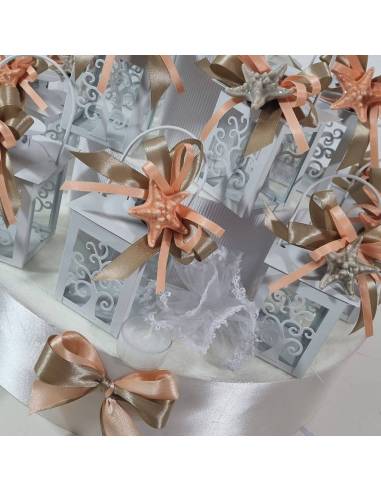 Lanterne bomboniere yankee candle tema mare stelle marine