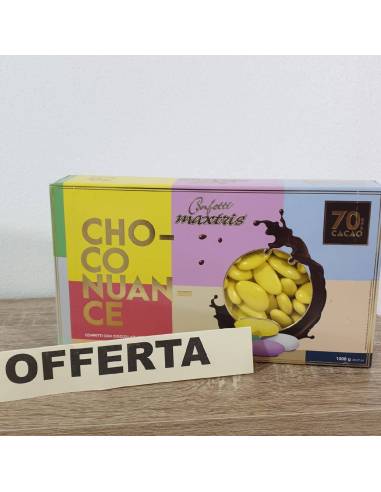 Confetti gialli maxtris al cioccolato 1 kg per confettata