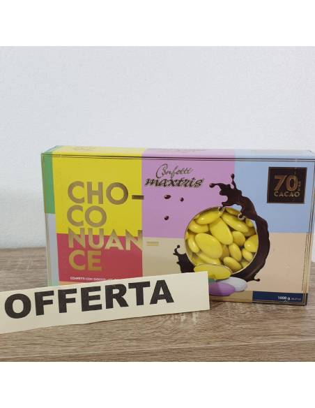 Confetti gialli maxtris al cioccolato 1 kg per confettata