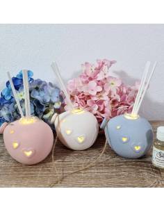 Profumatori bomboniere palloncini luce led fori cuori