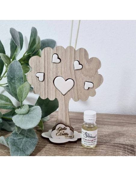 Bomboniera Profumatore Albero della Vita personalizzato con nomi