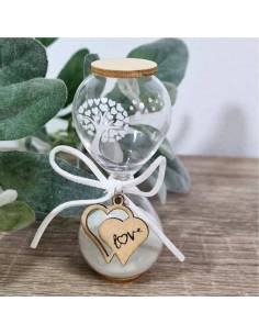 Idee bomboniere matrimonio clessidra albero della vita cuori pendenti