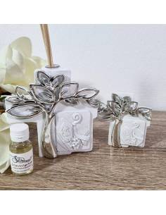 Profumatore albero della vita Cresima bianco e argentato