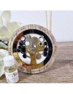 Profumatore albero della vita OROLOGIO plexiglas e legno