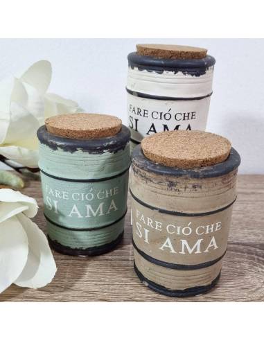 Vasetti portaspezie con frasi tappo in sughero