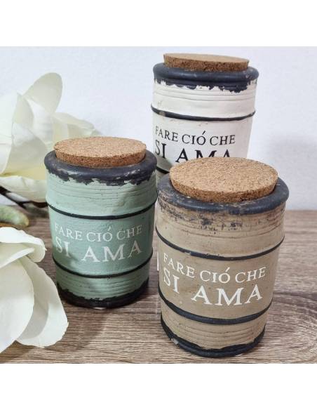 Vasetti portaspezie con frasi tappo in sughero