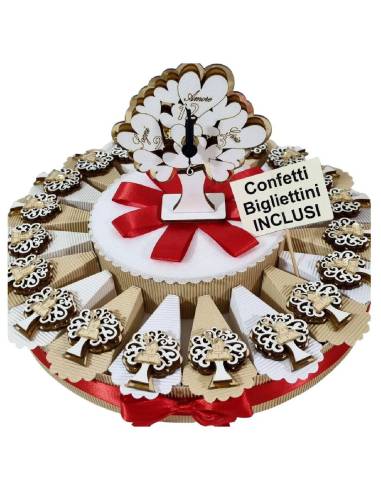 Torta bomboniera Cresima albero della vita icona sacra calamite