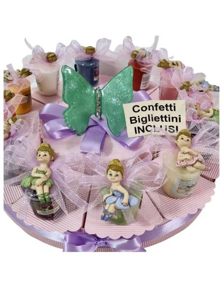 Bomboniere candele profumate tema danza classica magneti torta