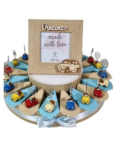 Vendita on line torte di bomboniere auto fiat 500 clip