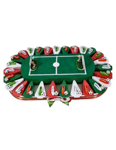 Bomboniere tema calcio stadio con magnete della Nazionale| Sindy Bomboniere