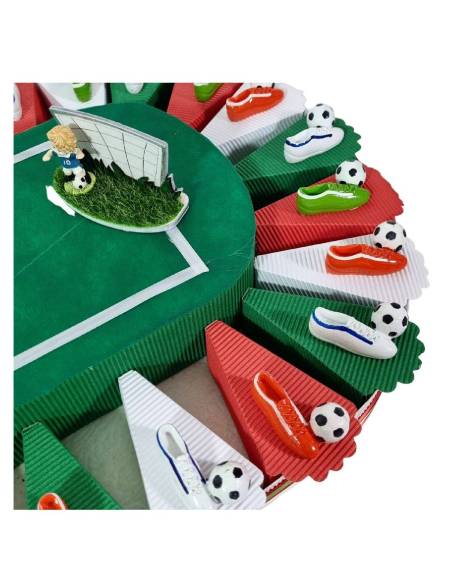 Bomboniere tema calcio stadio con magnete della Nazionale
