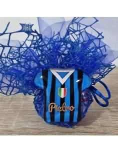 Bomboniere bambino calcio inter maglietta magnete personalizzato