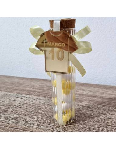 Bomboniere calciatore maglia personalizzata provetta portaconfetti