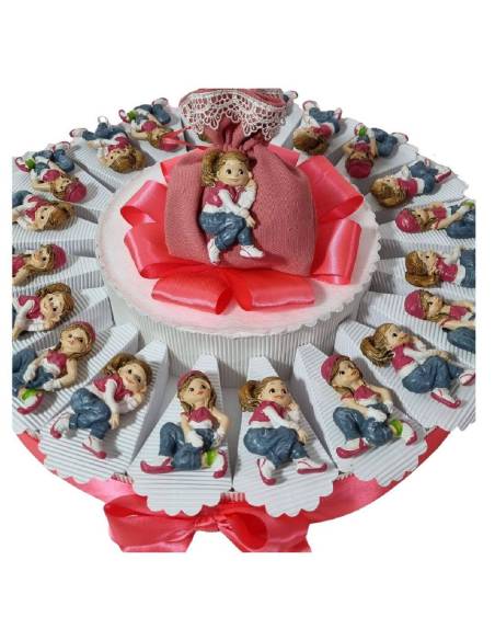 Torta bomboniera ballerina hip hop magnete
