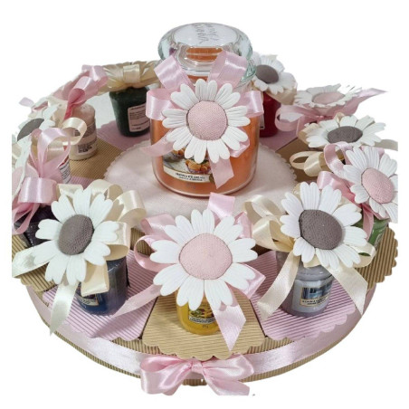 Fiore in ceramica bomboniera candela profumata Yankee Candle