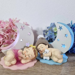 Idee bomboniere Battesimo lampade luna bebè