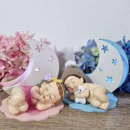 Idee bomboniere Battesimo lampade luna bebè