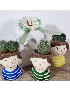 Bomboniere vasi bambino con piante vere