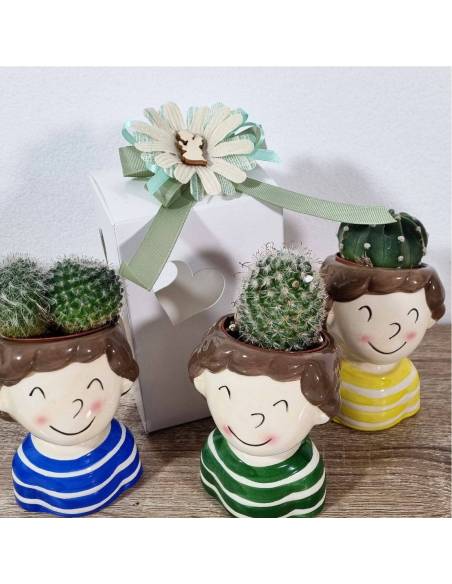 Bomboniere vasi bambino con piante vere