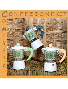 Cuorematto bomboniere caffettiera collazione Mediterraneo