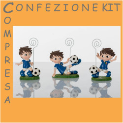 Calciatori clip portainvito comunione cresima CUOREMATTO LINEA CUORE IN CAMPO