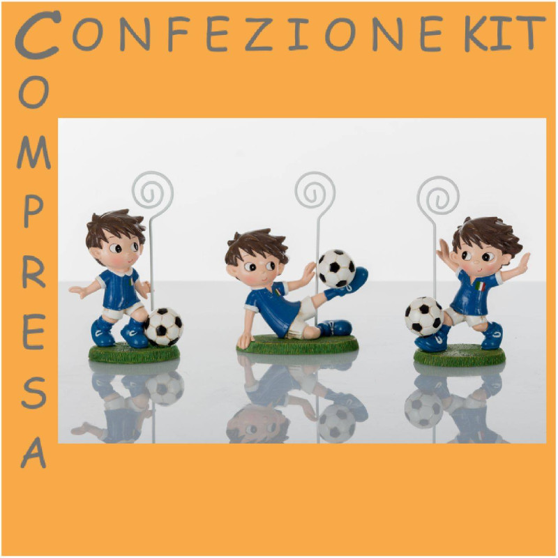 Calciatori clip portainvito comunione cresima CUOREMATTO LINEA CUORE IN CAMPO