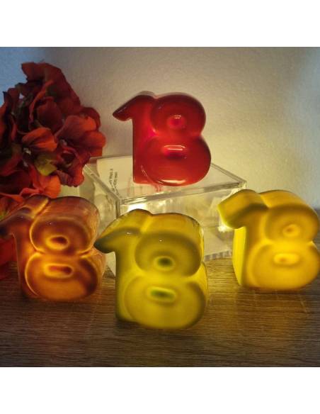 Bomboniere cuore matto prezzi convenienti per compleanno ceramica led