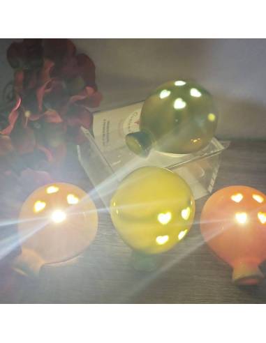 Bomboniere cuore matto prezzi convenienti per compleanno ceramica led