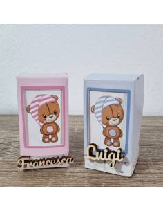 Scatoline portaconfetti Battesimo orsetti personalizzate con nome