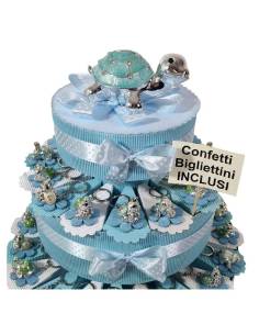 Torta bomboniere portachiavi tartarughe e coccinelle