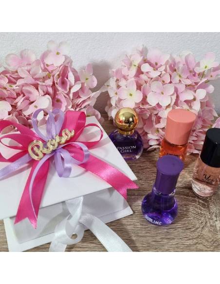 Mini profumi bomboniere scatola degustazione confetti