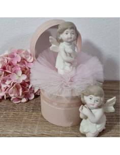 Bomboniere degustazione confetti scatola con fate su tulle 2